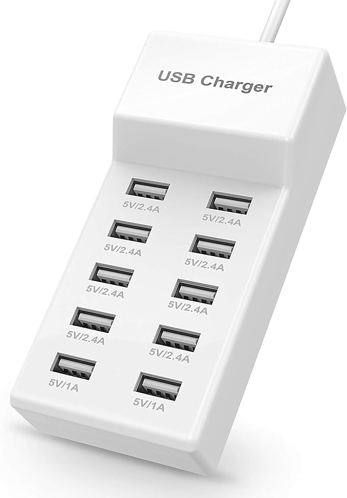 USB Charger Station Block with Rapid Charging Auto Detect Technology Safety by KingFuture