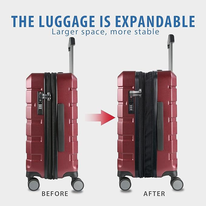 KROSER Hardside Expandable Carry On Luggage - Image 5