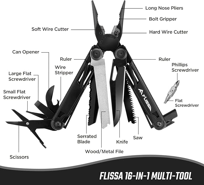 FLISSA Multitool, 16-in-1 Multitools - Image 3