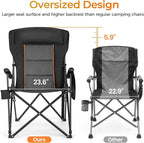 ALPHA CAMP Heavy Duty High Back Camping Chairs - Image 3