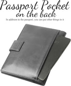 Genuine Leather Passport Case, RFID Passport Cover - Image 3