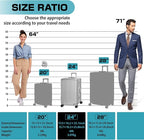 AnyZip Luggage Aluminium Frame Suitcase Hard Shell TSA Lock No Zipper 24In - Image 3