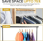 Premium Velvet Hangers 50 Pack Ultra Thin Non Slip Adult Felt Space Saving Suit - Image 6