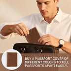 Genuine Leather Passport Holder, Wallet Cover Case - Image 8