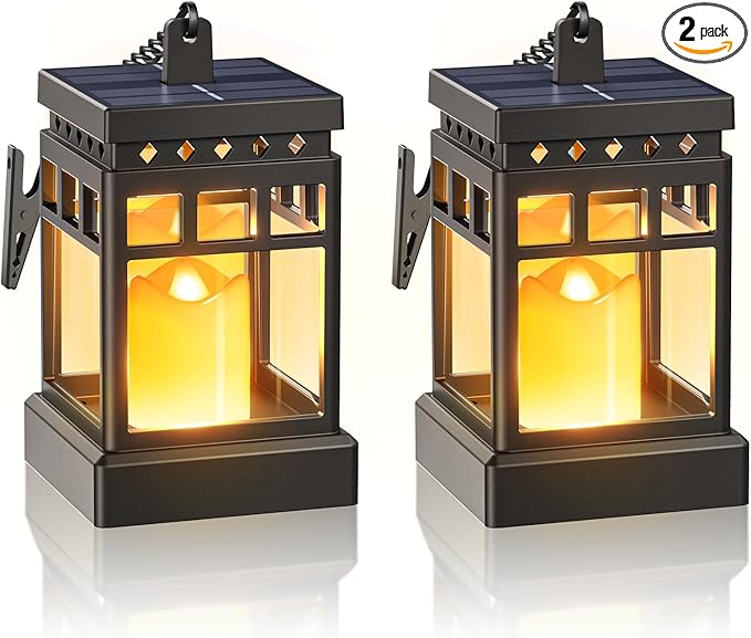KOOPER Solar Lanterns Outdoor Waterproof, 2 Modes Hanging Solar Lantern by KOOPER