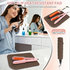 Large Silicone Heat Resistant Mat, Portable Travel Hot Hair Tools Holder Pad for Curling Iron, Flat Iron, Hair Straightener and Other Styling Tools(12.0" x 9.0")