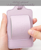 Teskyer Luggage Tags, 3 Pack Premium PU Leather Luggage Tags - Image 2