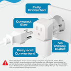 Ceptics European Plug Adapter 4 Pack Set, USA to Europe, France - Image 2