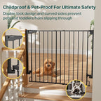 Cumbor 34" Extra Tall No Bottom Bar Baby Gate - Image 5