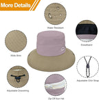 Sun Hats for Women Bucket Hat UV Protection Fishing Hat Wide Brim Safari Hats 2 - Image 6