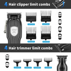 HIENA PRO Professional Cordless Hair Clipper for Men, Electric Foil Shavers and Beard Trimmers, Ear, Nose Hair Trimmer Set, Rechargeable Barber Kit and Hair Cutting Set, Facial Grooming Kit