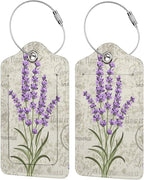 2 Pcs Purple Lavender Luggage Tags by SNAPMADE