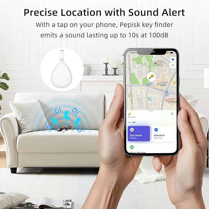 Air Tracker Tag 1 Pack, Replaceable Battery, Key Finder and Item Locator Smart - Image 6