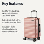 Amazon Basics 21" Hardside Carry-On Luggage, Hardshell Suitcase - Image 2