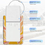 Retro Boho Rainbow Luggage Tags, 2 Pack Sunrise Luggage Tag, Leather Privacy - Image 3