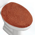 Microfiber Elongated Toilet Seat Cover 19.5"x 15" Machine Washable Solid Toilet by Baahrnom