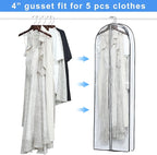 Clear Garment Storage with 4" Gusseted Hanging Covers - Image 3