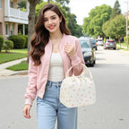 Bluboon Lunch Bag for Women Men Cute Corduroy Lunch Tote Bags Reusable - Image 5