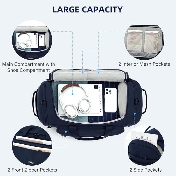 Large Travel Duffle Gym Bag - Image 4