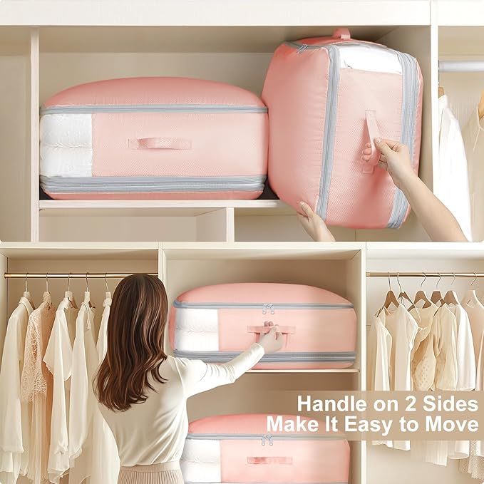 DIMJ Comforter Storage Bag - 110L Ultra Space Saving Self Compression Organize - Image 5