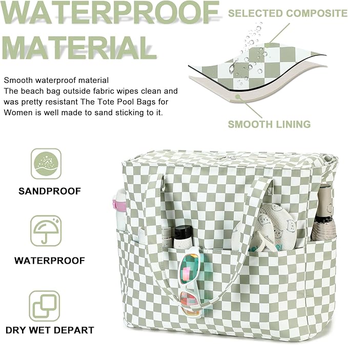 Waterproof Beach Tote Pool Bags - Image 6