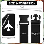 Weewooday 8 Pcs Luggage Straps Suitcase Tags Set - Image 2