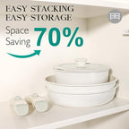GiPP Non Stick Frying Pans Set Removable Handle, Oven Safe Nonstick Fry Pan - Image 2