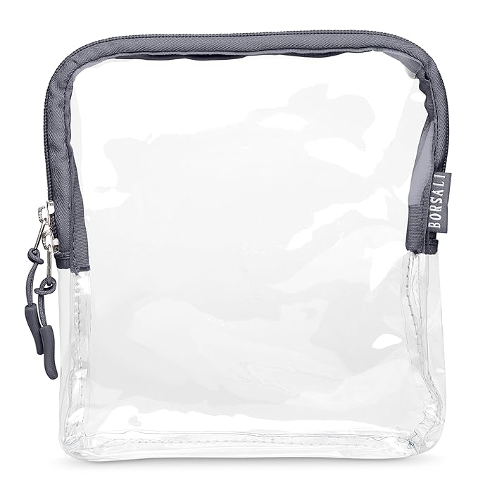 BORSALI Clear Travel Bags for Toiletries by Borsali