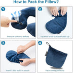 Travel Neck Pillow for Airplane, Compact Inflatable Neck Pillow for Traveling - Image 7