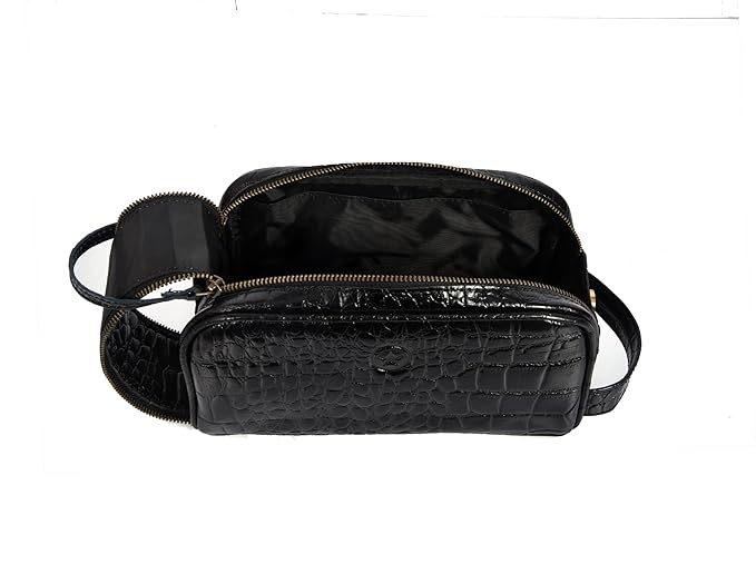 10" Premium Leather Toiletry Travel Pouch - Image 6
