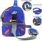 FlowFly Kids Double Decker Cooler Insulated Lunch Bag Large Tote - Image 5