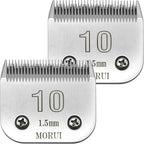 Detachable Pet Dog Clipper Blades UltraEdge Compatible with Oster A5,Wahl KM10 Series Clippers (10# 1.5mm- 2 Pack)
