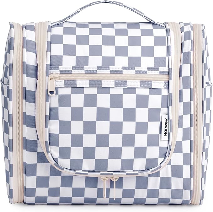 Narwey Checked Hanging Travel Toiletry Bag by Narwey