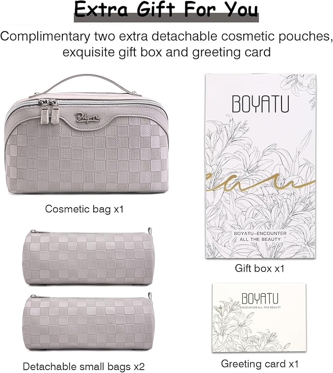 Travel Makeup Bag Organizer Cosmetic Bag: 3 Pcs Set Make up Bags - Image 5