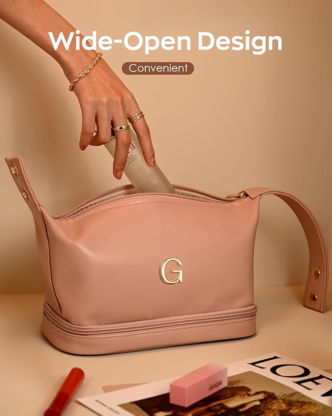 Engagement Gifts-Initial Makeup Bag - Image 3