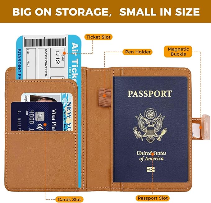 Melsbrinna Premium Leather Passport Holder Covers Case, Waterproof Rfid - Image 2