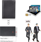 Polare Napa Leather Passport Holder RFID Blocking Travel Bifold Wallet Passport - Image 7