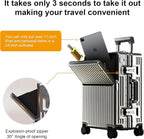 Zipperless Luggage, Polycarbonate Aluminum Hard Shell, Expandable Carry-On - Image 8