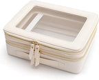 Aveniee Clear Makeup Bags, Double Layer Cosmetic Case by Aveniee