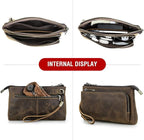 Electronic Organizer Zipper Bag Tech Kit, Top Grain Leather Handmade, Portable - Image 8