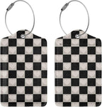 Set of 2 Luggage Tag for Suitcases Tie dye PU Leather Luggage Tag by OMXNAQZ