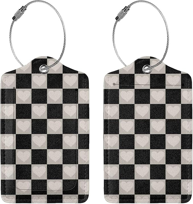 Set of 2 Luggage Tag for Suitcases Tie dye PU Leather Luggage Tag by OMXNAQZ