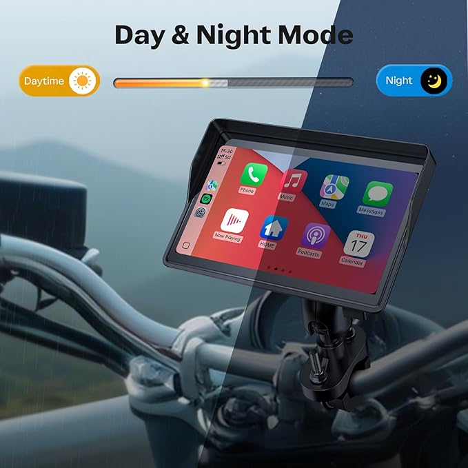 WonVon 5 Inch Motorcycle Carplay GPS Navigation System - Image 7