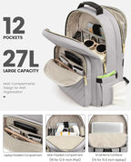 LOVEVOOK Laptop Backpack Purse for Women, Work Travel Computer Bags, College - Image 2
