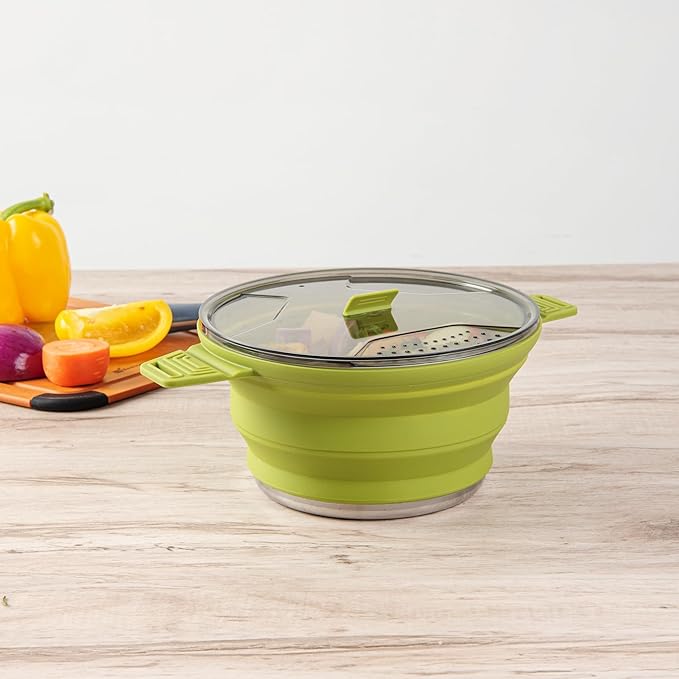 Restaurantware-Hi Tek 2.5 Liter Collapsible Camping Pot, 20 Portable Cook Pots - - Image 4