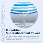 2 Pack Lightweight Thin Beach Towel Oversized 71"x32" Big Extra Large - Image 6