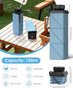 Collapsible Water Bottles, 2nd Generation Leakproof BPA-Free Travel Water - Image 2