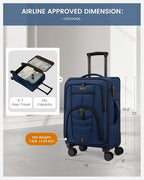 Carry On Luggage 22x14x9 Airline Approved, 22-Inch Suitcases - Image 4