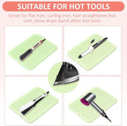 Quccefods Large Heat Resistant Silicone Mat for Hair Styling Tools - Portable Cover for Curling Irons, Flat Irons and Hair Straighteners
