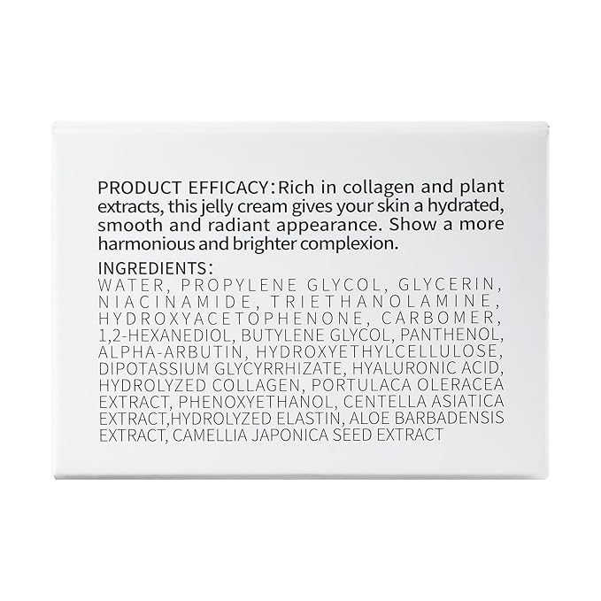 BOLI Collagen Jelly Cream - Moisturizing Hydrating Face Cream with Niacinamide & Hydrolyzed Collagen for All Skin Types (120g)